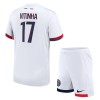 Maillot de Supporter Paris Saint-Germain Vitinha 17 Extérieur 2024-25 Pour Enfant